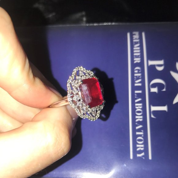 SOLD 14K Gold 9.64tcw. Ruby and Diamond Ring - Picture 13 of 17